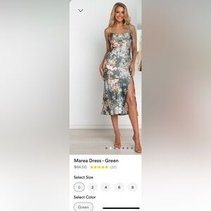 Petal & Pup Green Floral Midi Dress